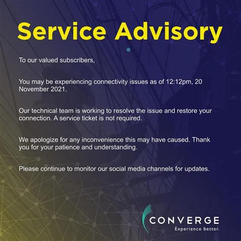 is converge down today|Service interruption hits Converge ICT Solutions .